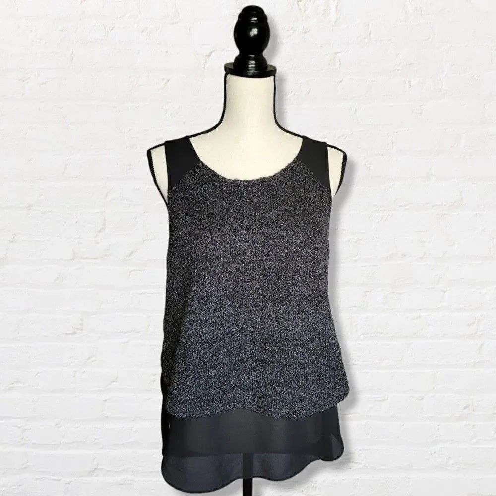 Sanctuary Sleeveless Black and Gray Blouse Size Small